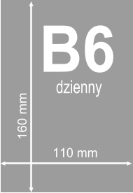 B6 dzienny 110 mm 160 mm